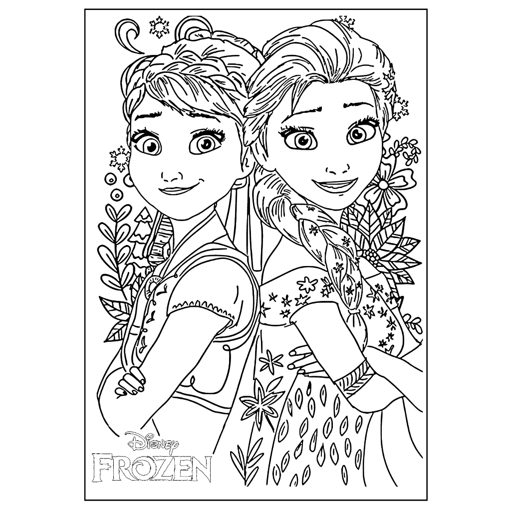 Kertas Gambar Mewarnai Tema Frozen | Kertas Mewarnai | Murah Meriah
