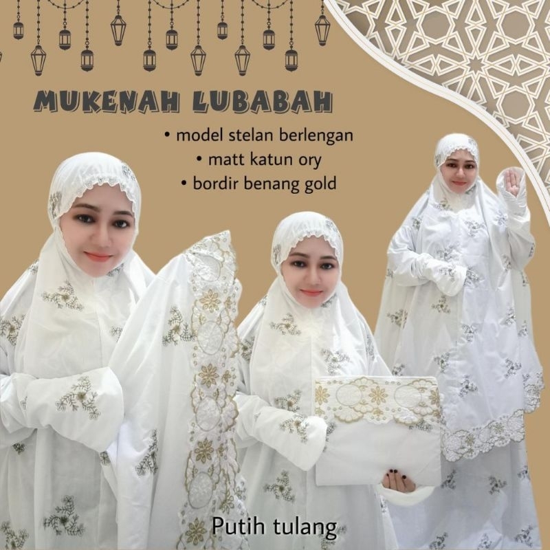 MUKENA LUBABAH STELAN BERLENGAN JUMBO SIZE