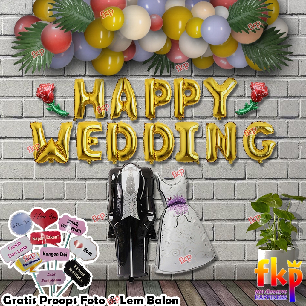 FUN KIDS PARTY Dekorasi balon Wedding / Dekorasi Nikah / Balon tema Nikah / Balon Wedding