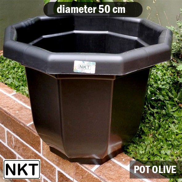 pot besar 50cm hitam NKT pot olive pot jumbo Khusus gojek grab