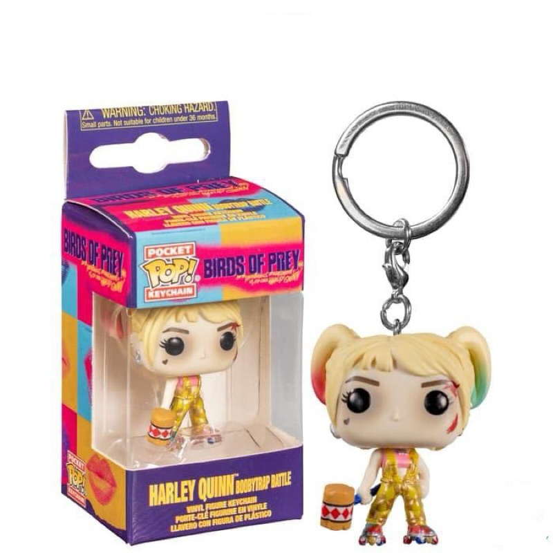 MYCOLLECTIONSID FUNKO POCKET POP KEYCHAIN GANTUNGAN KUNCI BIRDS OF PREY HARLEY QUINN BOOBYTRAP BATTL