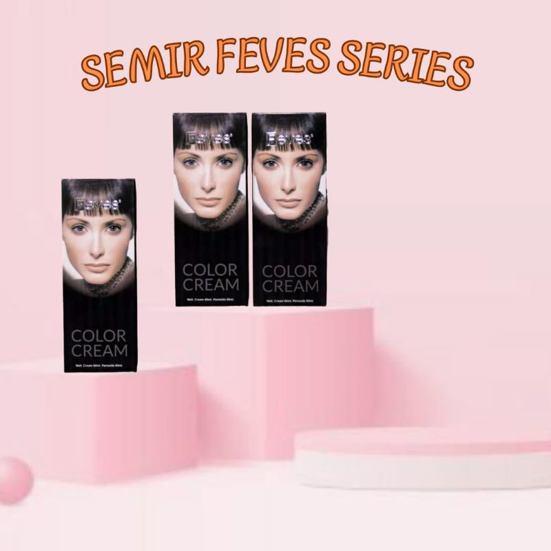 SEMIR FEVES SERIES | HAIR COLOR CREAM 60ML | BLACK | BLUE BLACK | COFFE | PEWARNA RAMBUT