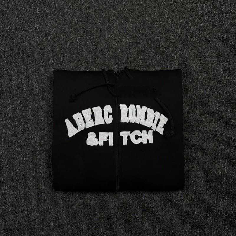 Jaket Hoodie WHO.AU Abercrombie USA Bordir Resleting Premium Hingh Quality Bahan Fleece Tebal