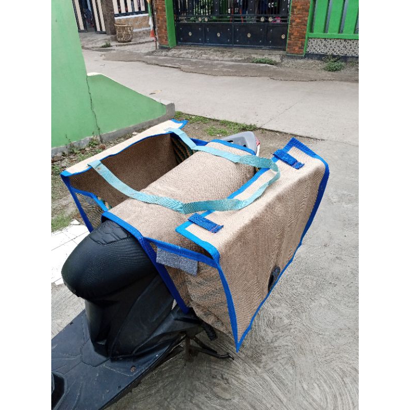 tas motor/tas kandek/keranjang motor bahan goni tebal