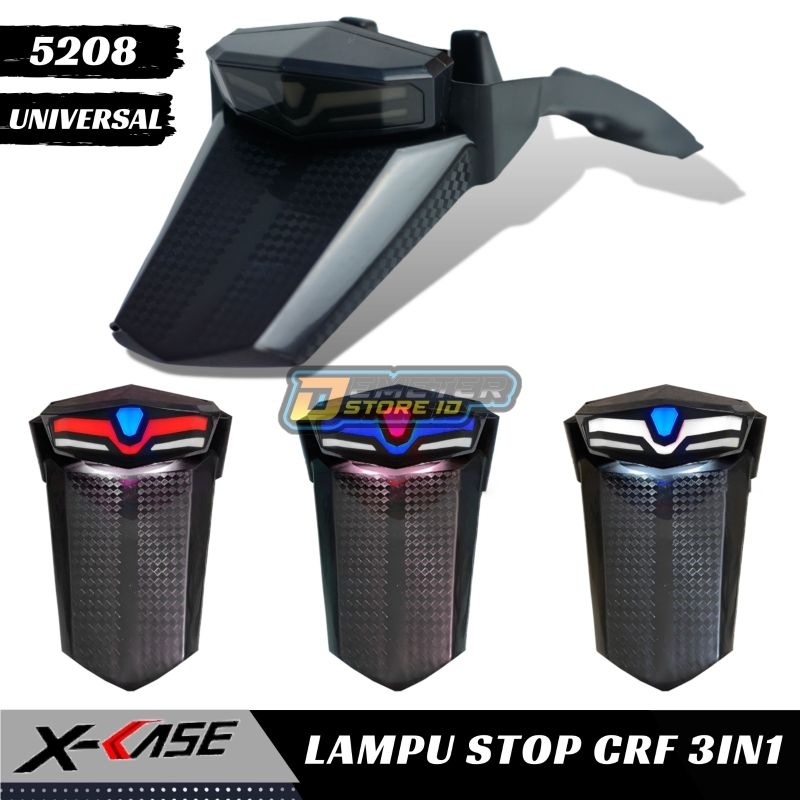 Spakbor Belakang CRF 150L Led X Case Model Transformers Slebor 3 In 1 Undertail Stop Lamp Crf