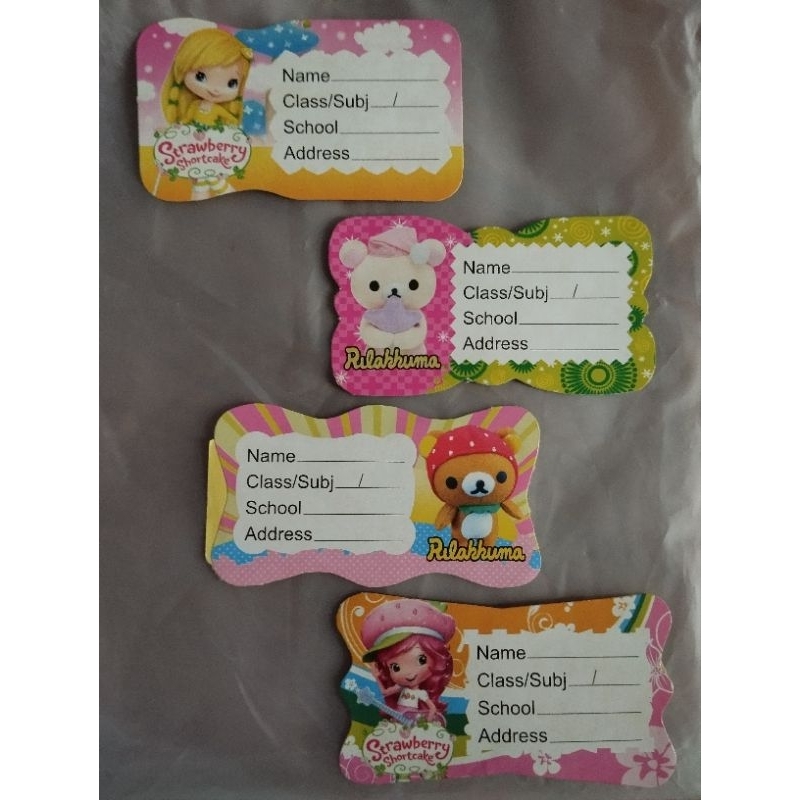 

Stiker Nama untuk Buku Sekolah Anak / Name Sticker