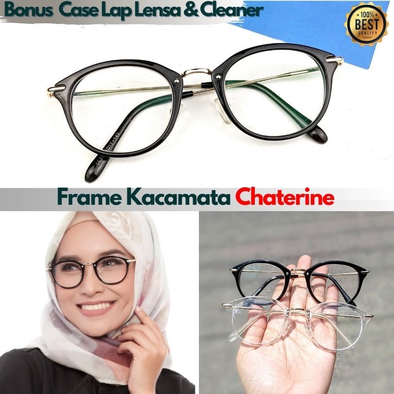 Frame Kacamata Minus Anti Blueray Radiasi Photocromic Wanita Bluecromic Potocromic Fotocromic Cat Ey