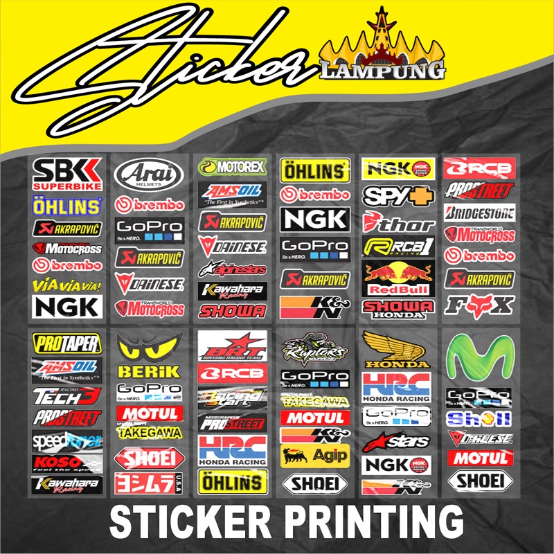 Stiker Vinyl logo racing paketan   stiker logo sponsor racing,stiker moto gp keren