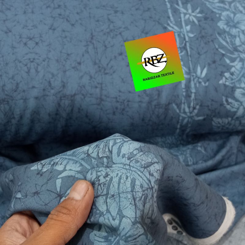 KAIN KATUN RAYON BURMA ORIGINAL PREMIUM GARMENT MOTIF MONSTERA PINGGIR