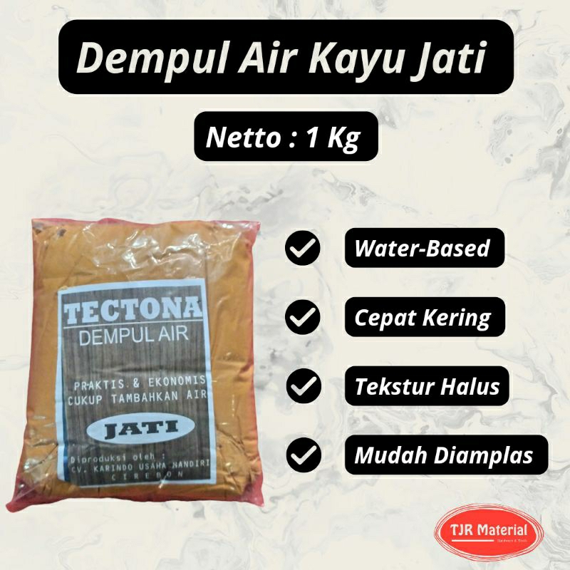 Dempul Air Kayu Jati 1 Kg / Dempul Air Kayu Jati Tectona 1 Kg / Dempul Air Kayu Jati Siap Pakai 1 Kg