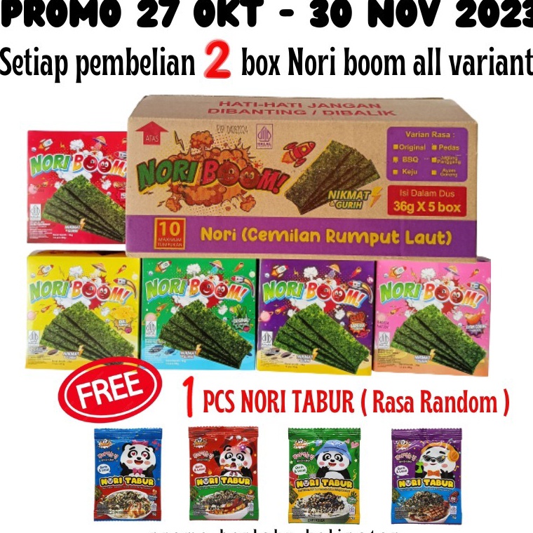 

➼ Nori Boom Rumput laut 5 rasa Laris