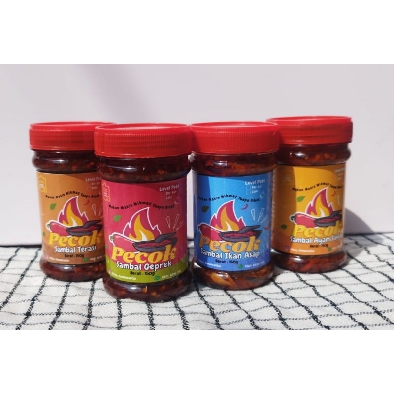 

PECOK sambal terasi/ sambal ayam suwir / sambal Ikan asap / sambal geprek