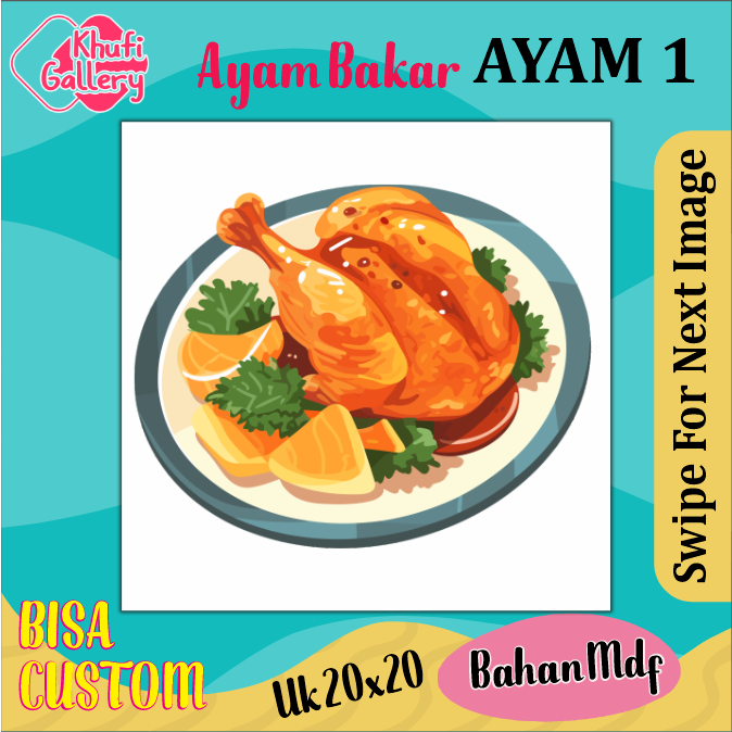 Khufi Gallery Hiasan Dinding Ayam Bakar