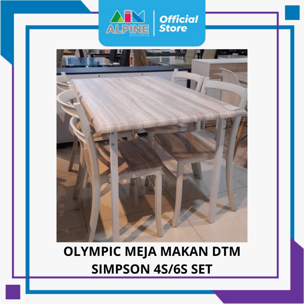 OLYMPIC DTM SIMPSON 4S/6S SET / DINING TABLE