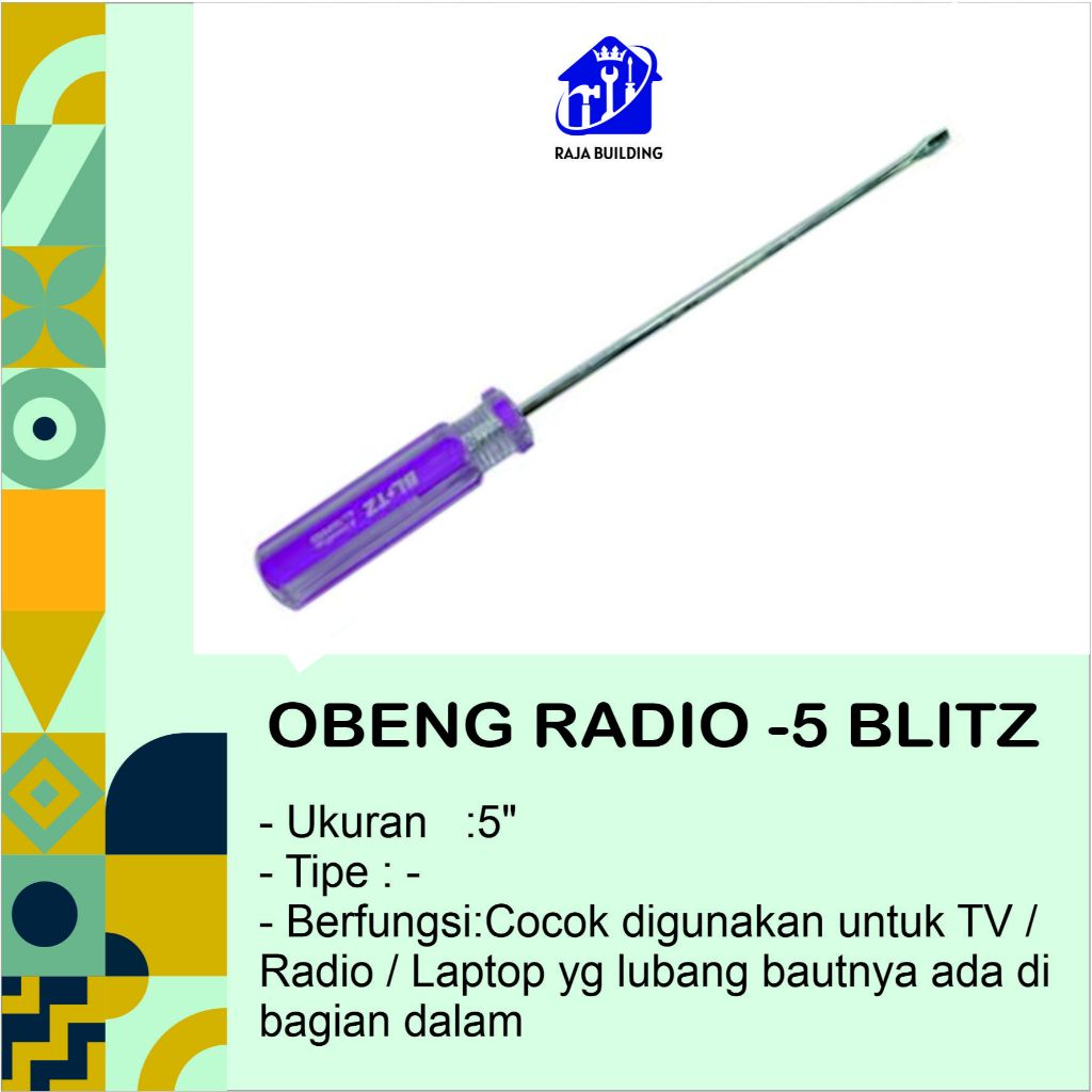 Obeng Radio -5 Blitz / Obeng Radio Blitz / Obeng Setting