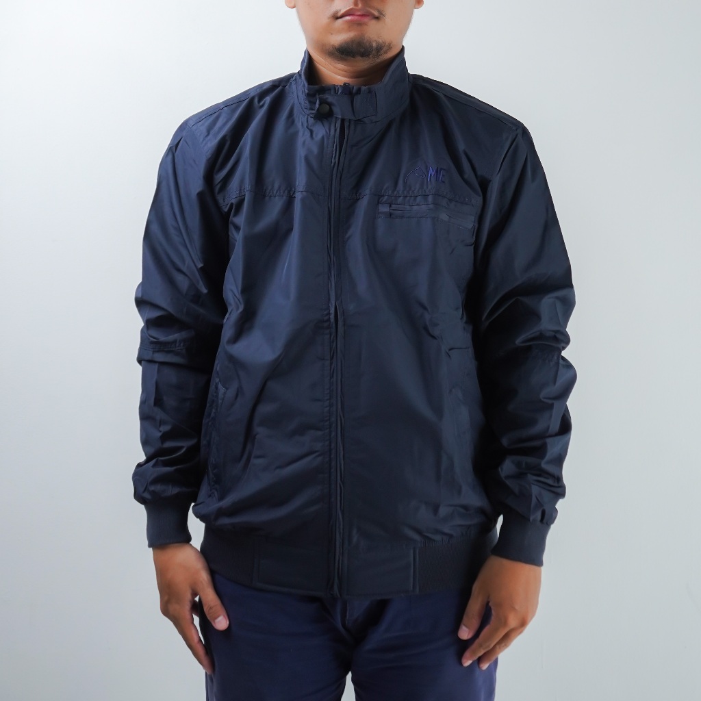 MUSTEVANS JAKET HOODIE PARASIT PARASUT WATERPROOF PRIA NAVY