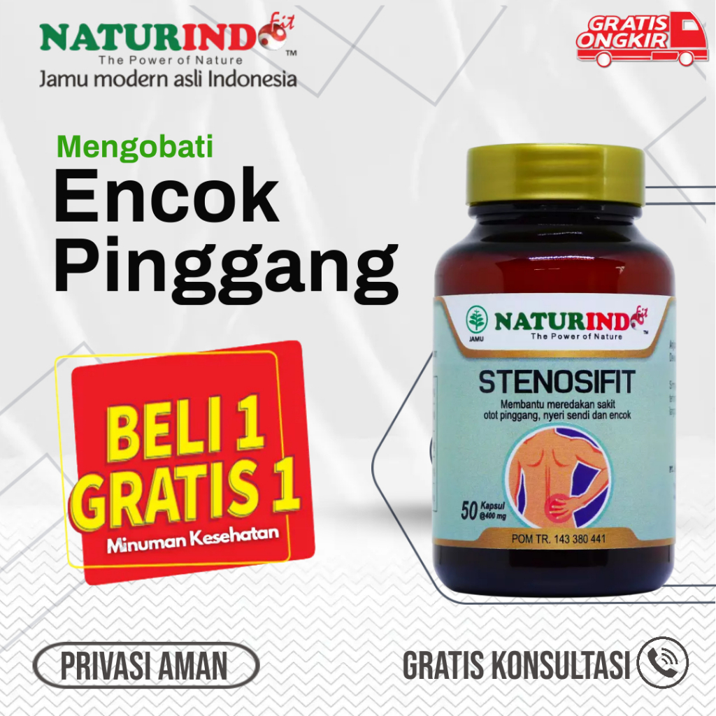 Obat Encok Sakit Pinggang Herbal Stenosifit Naturindo