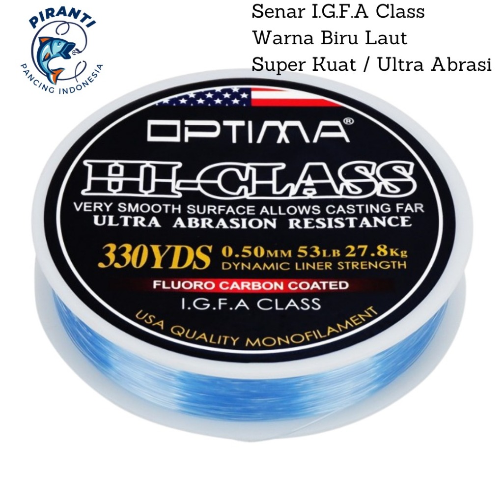 Senar Pancing Super Kuat OPTIMA HI-CLASS - Warna Biru Laut