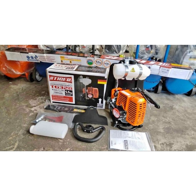 MESIN POTONG RUMPUT GENDONG 2TAK TIGER / POTONG RUMPUT GENDONG