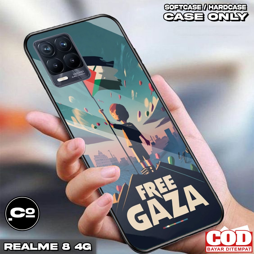 Case REALME 8 4G  - Casing REALME 8 4G [ Free Palestine ] Silikon REALME 8 4G  - Kesing Hp - Casing 