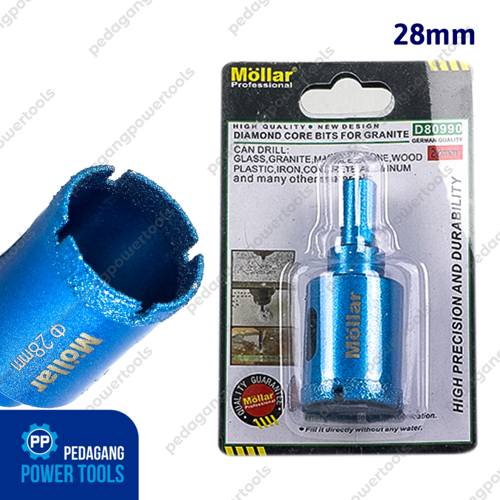 MOLLAR MATA BOR GRANIT 28 MM KACA KERAMIK BATU DIAMOND CORE HOLE SAW