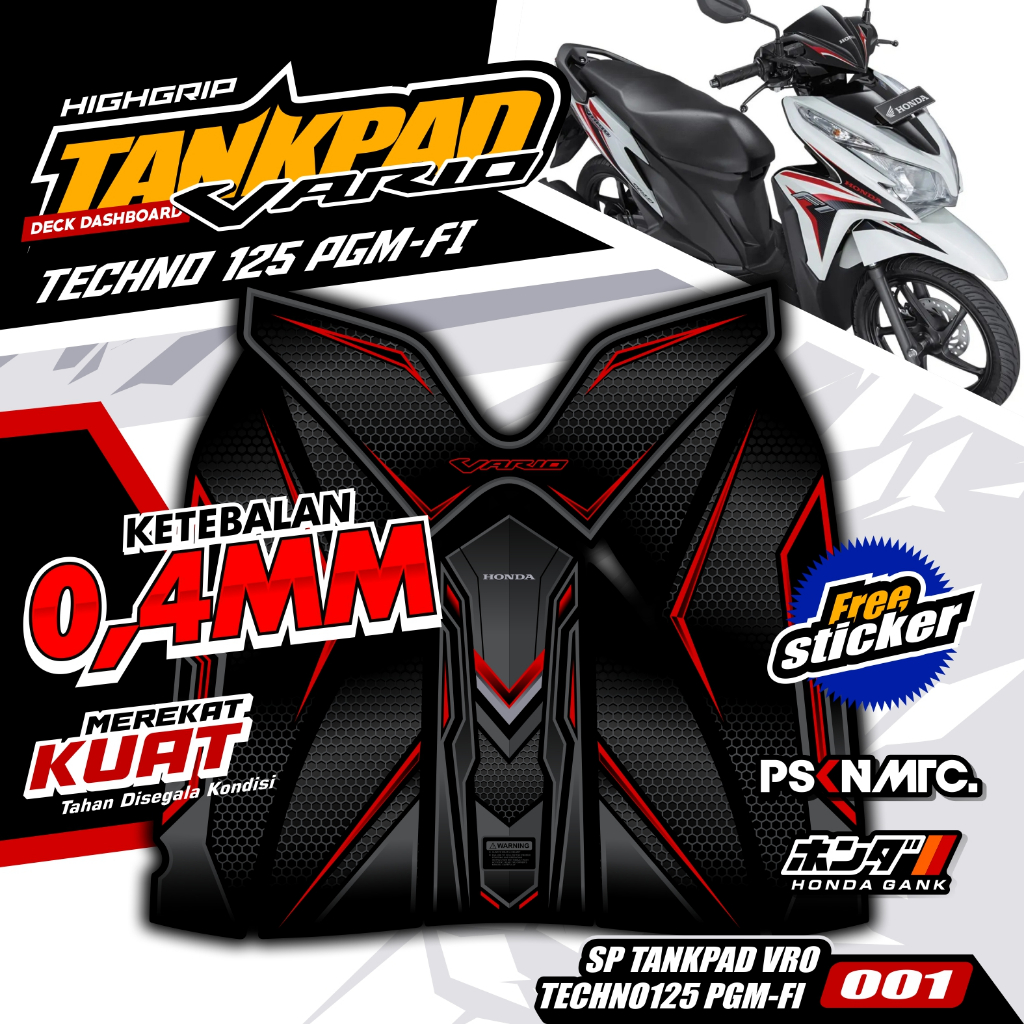 Tankpad Vario Techno KZR 125/150 Pelindung Dashboard Vario 125 Tankpad deckpad Vario 125 2012-2015