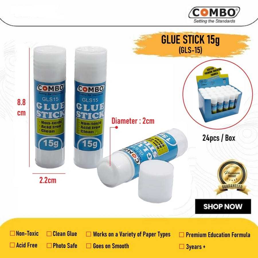 

Lem Kertas / Glue Stick 15gr / Lem Stik / Lem Putar / Glue Stik 15gr