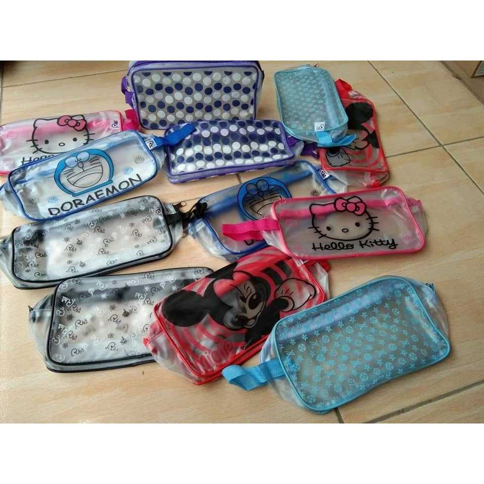 [KOSMETIK] TAS KOSMETIK / WAISTBAG Tas Make Up Tas Plastik serbaguna Tas Karakter