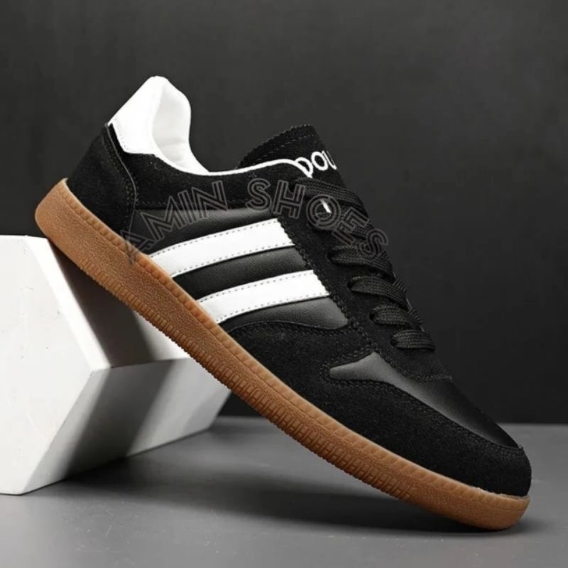 sepatu sekolah sd smp sma laki laki cowok warna hitam polos ukuran 38 39 40 41 42 43 44 full hitam p