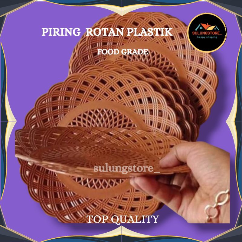 SULUNGSTORE_ PIRING ROTAN PLASTIK / PIRING PLASTIK ROTAN / PIRING ROTAN / PIRING