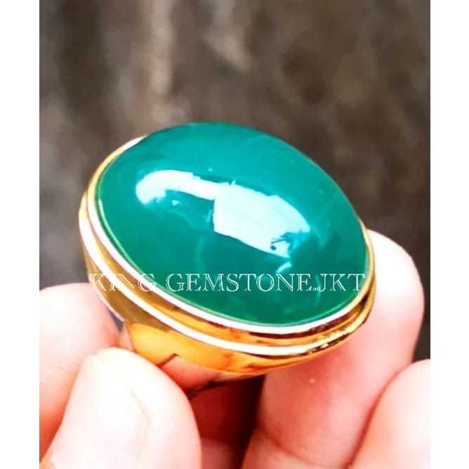 Batu Akik Bacan Doko Cincau Super Kristal Tembus Jumbo High Quality