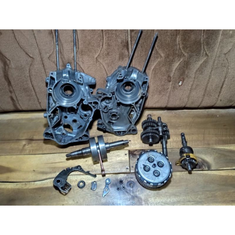 PAKET 1SET MESIN TENGAH V80 KRUKAS F1ZR + RASIO 4 SPEED TINGGAL NGOPLING