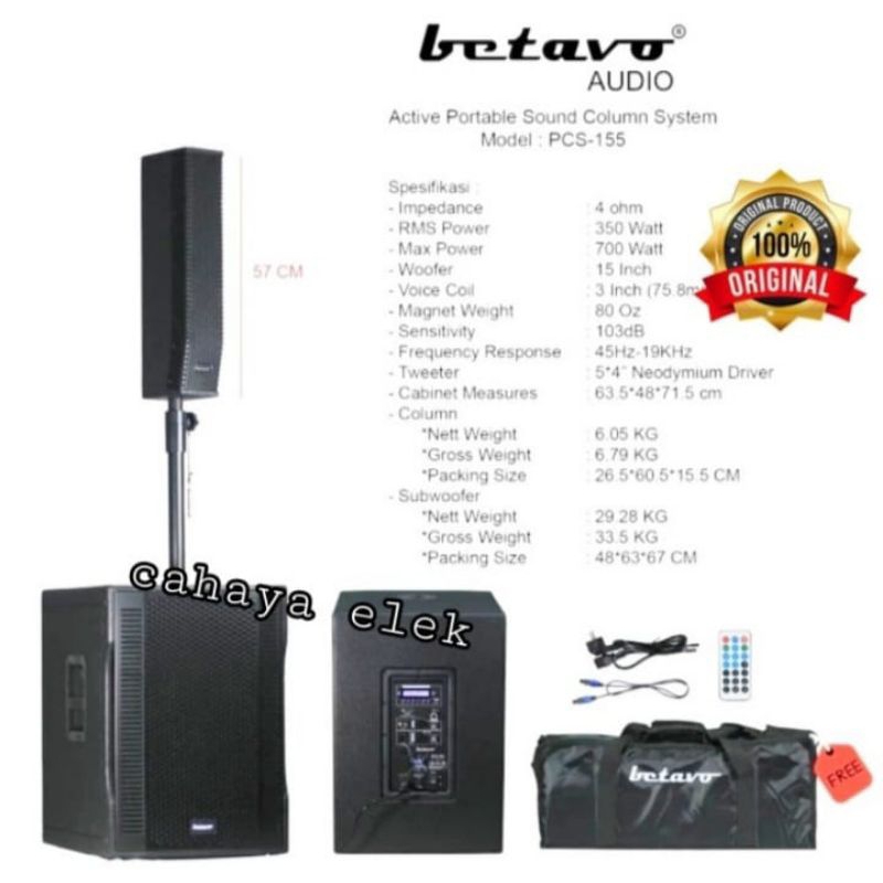 Speaker aktif 15 inch Betavo pcs 155 pcs155 original