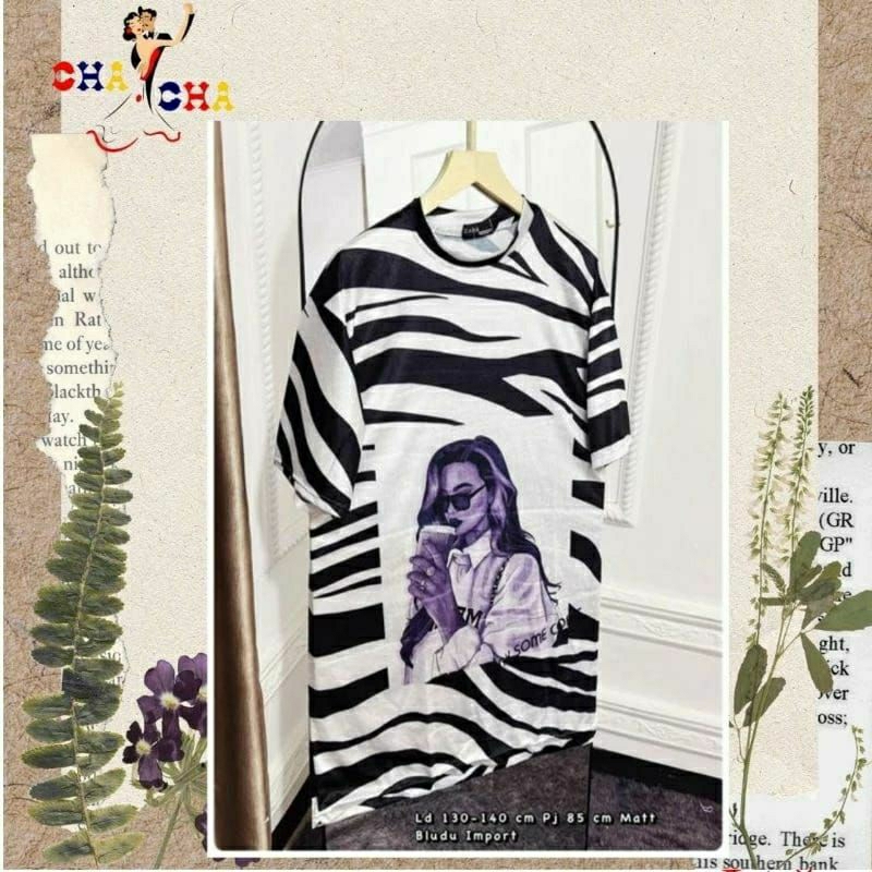 DRESS IMPORT BLUDRU VELVET / DRESS WANITA MOTIF