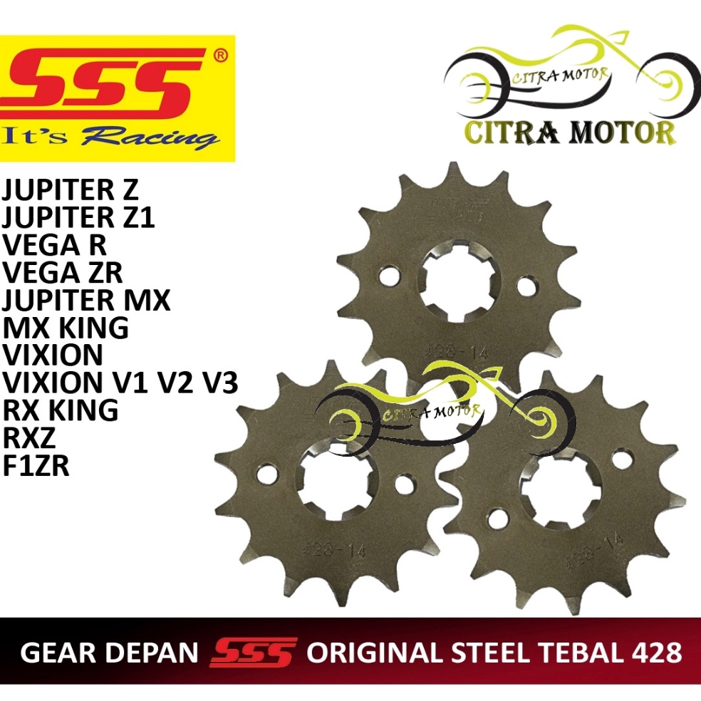 TERLARIS BISA COD  GEAR DEPAN 428 SSS ORIGINAL GIR JUPITER Z JUPITER Z1 VEGA R ZR JUPITER MX VIXION 
