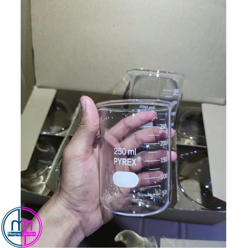 Beaker glass Pyrex 250ml/Beaker glass low form pyrex