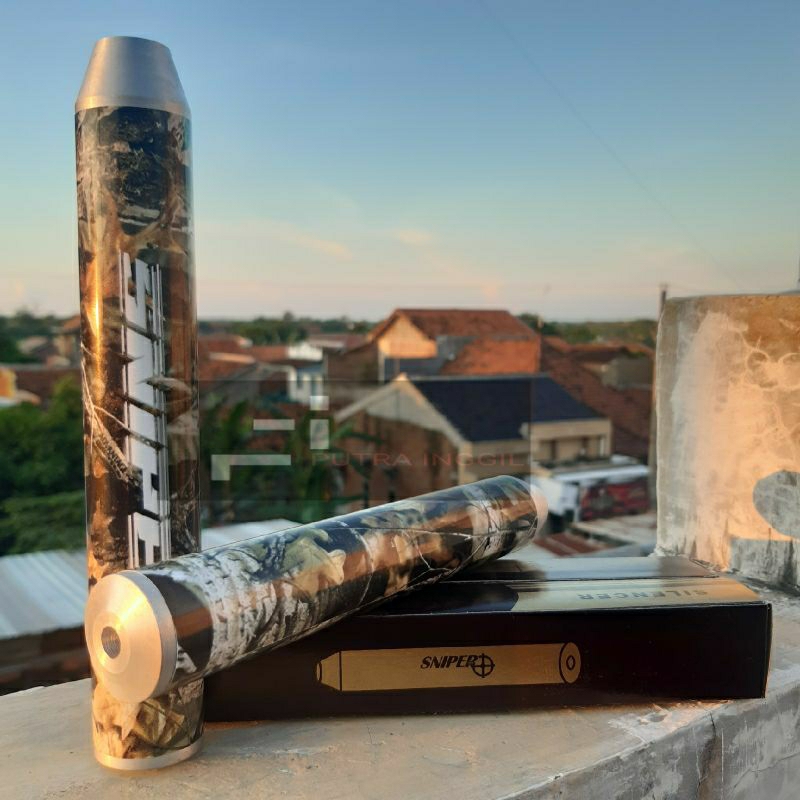 peredam sniper motip camo pcp uklik od30 panjang 20 murah berkualitas