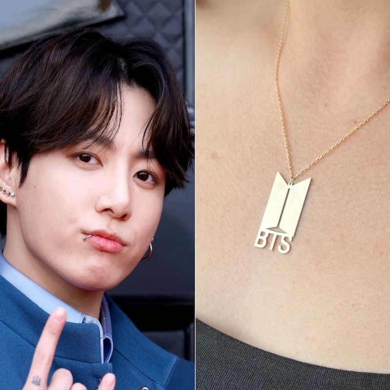 Kalung BTS ARMY Necklace Titanium Anti Karat 24k Kalung Logo BTS