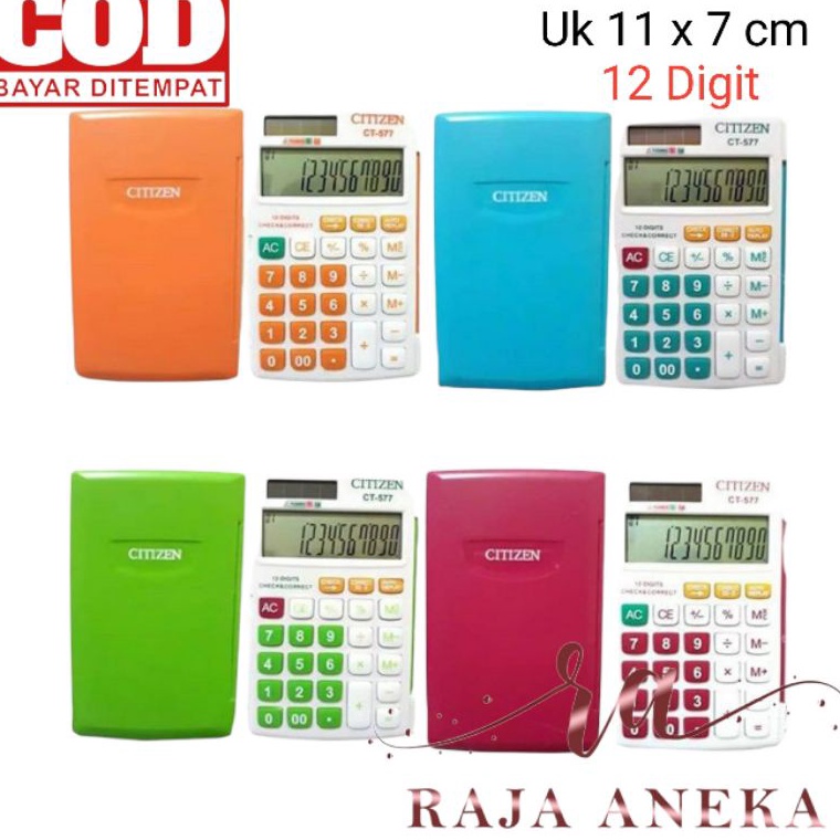 

[✌X94(] KALKULATOR CITIZEN CT 577 KALKULATOR 12 DIGIT - WARNA WARNI CITIZEN POCKET SAKU CHECK CORRECT 2 WAY [234]