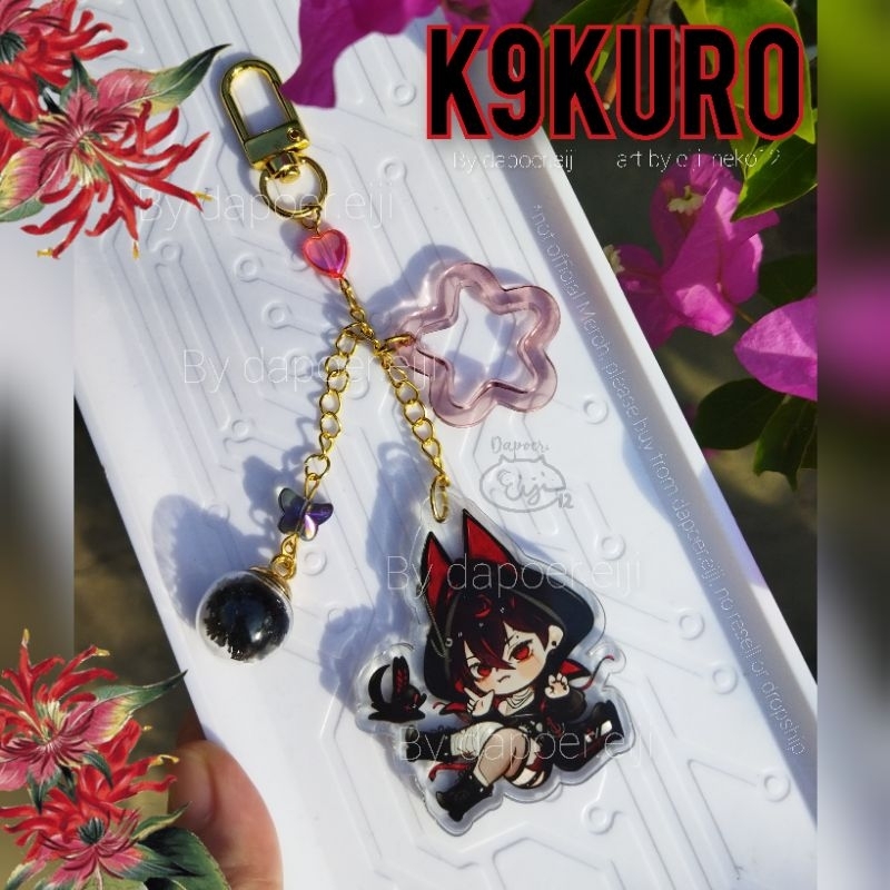 [eiji] VTUBER VSHOJO K9KURO KEYCHAIN/GANTUNGAN KUNCI (READY)