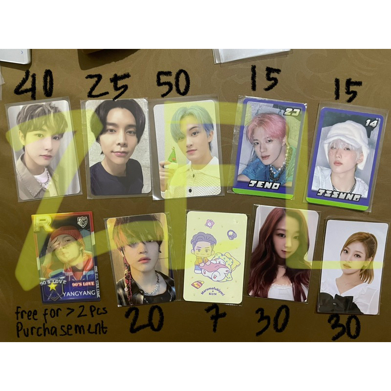 CLEARANCE SALE PC READY INA UNDER PRICE PHOTOCARD NCT 127 DREAM WAYV AESPA MARK JISUNG JAEMIN CHENLE