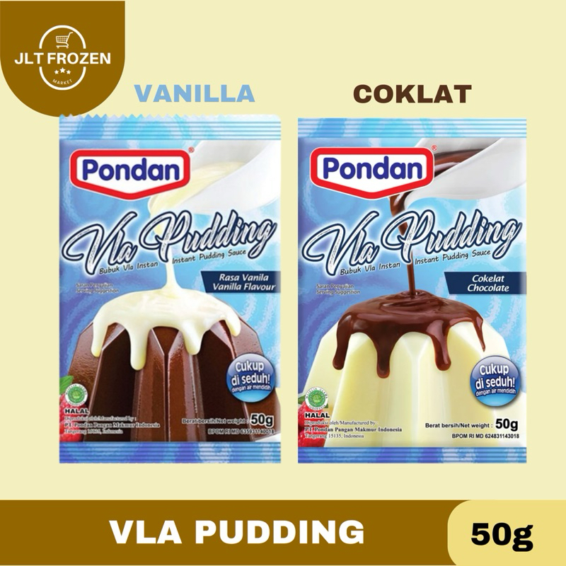 

Pondan Vla Puding Instan / Vla Bubuk Seduh / Vanila Fla Siap Pakai / Vla Coklat Pudding Instan - 80g