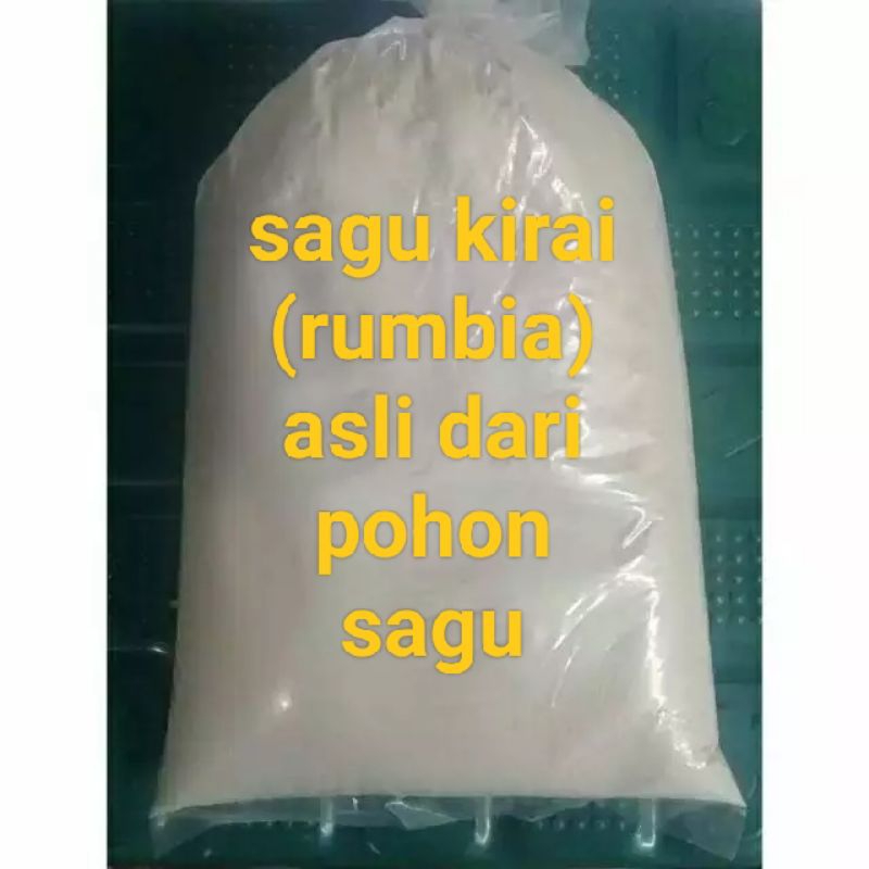 

Tepung Sagu papeda / papua sago (Sagu Kirai Asli dari Pohon Sagu)
