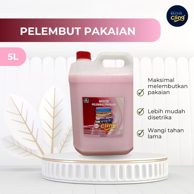 MOLTO BISA CLING 5 liter PELEMBUT & PEWANGI PAKAIAN