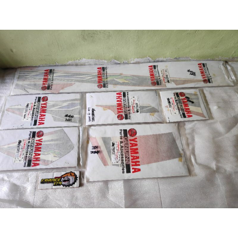Striping Sticker Hitam Orange 2004 Original Yamaha FIZR F1ZR