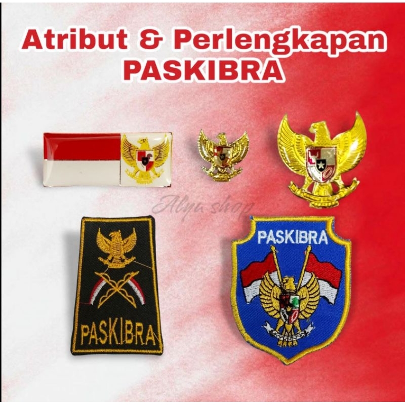 Perlengkapan Paskibra | Atribut Paskibra | Pin/ Bros merah putih Garuda | Evolet | Bet Paskibra | MP