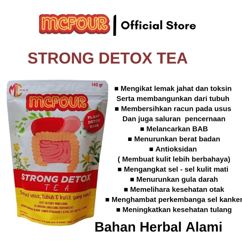 

STRONG DETOX TEA MCFOUR PELURUH LEMAK / PEMBERSIH USUS