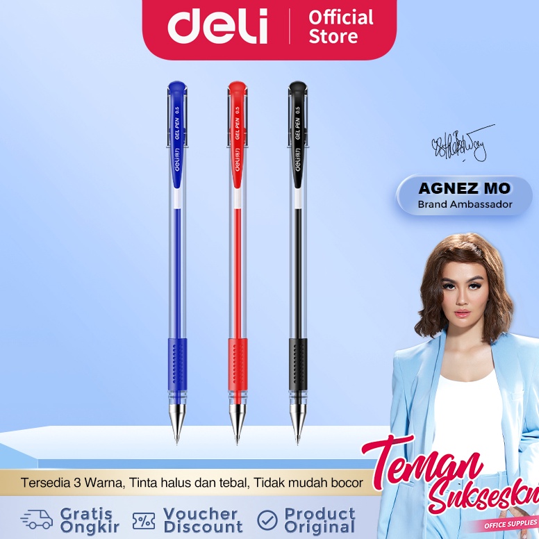 

Stok Banyak.. Deli Gel Pen 12pcs/Box, Tulisan Extra Halus dan Nyaman Dipakai 6600ES 33