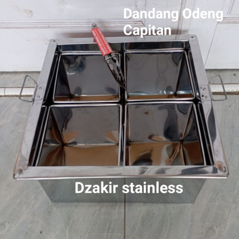 Dandang odeng sekat 4 loyang kotak/panci odeng/dandang shabu/dandang sosis