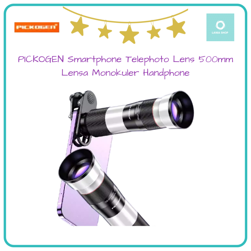 PICKOGEN Smartphone Telephoto Lens 500mm - Lensa Monokuler Handphone